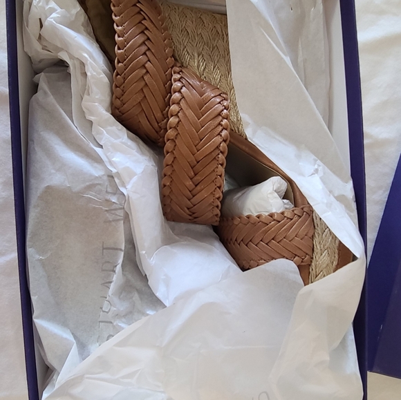 Stuart Weitzman Elixir Wedge Espadrille Adobe New - Picture 6 of 8